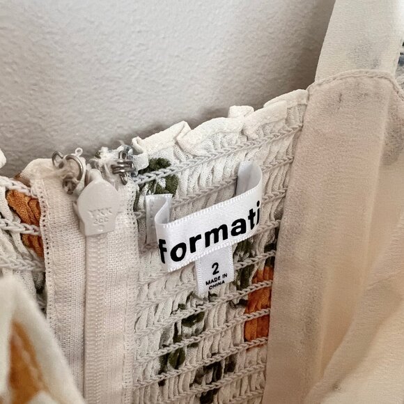 NWOT Reformation Christine dress- Citron - Picture 8 of 8